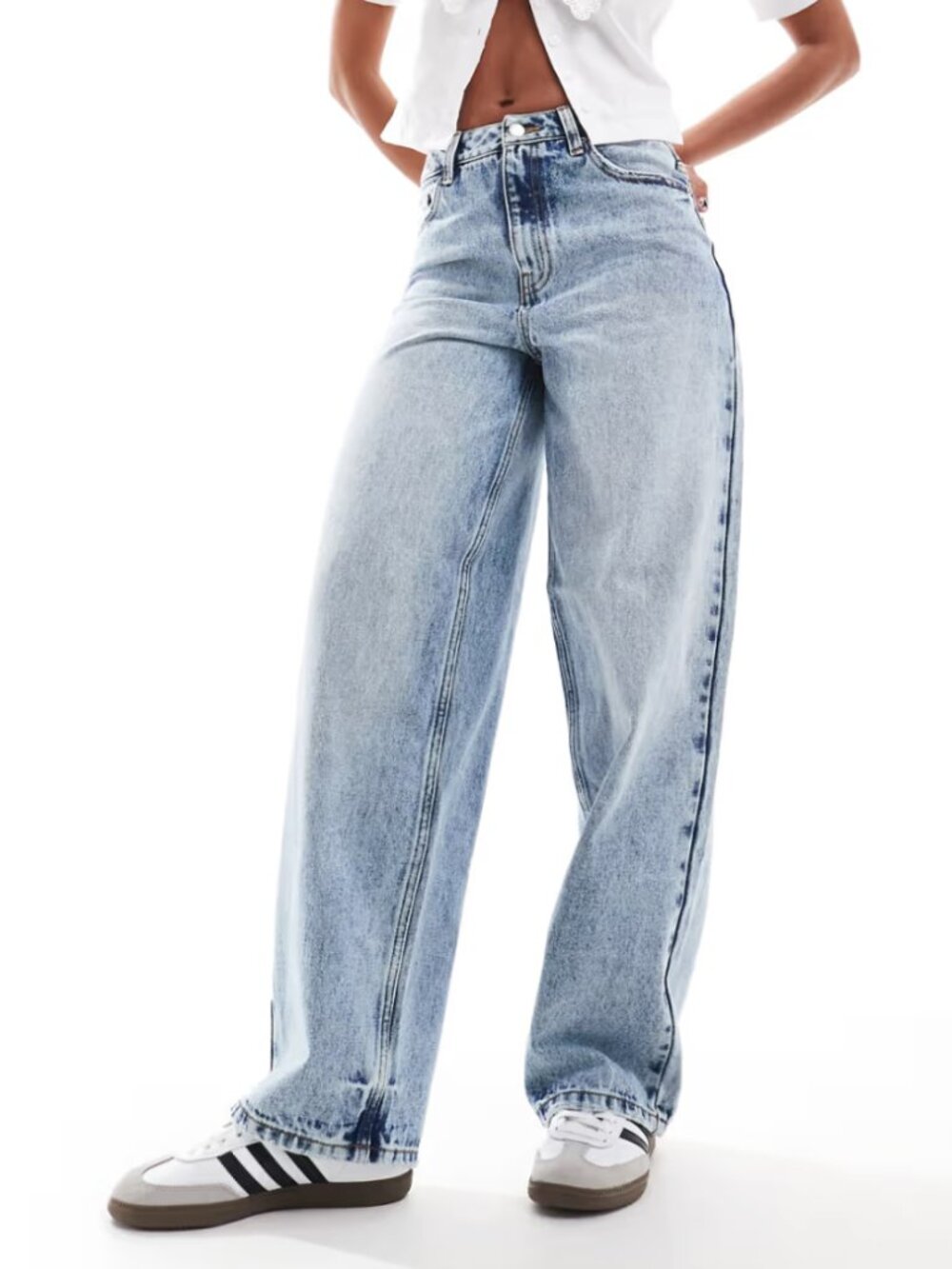 Baggy Jeans in Blue Acid Wash w28 L32